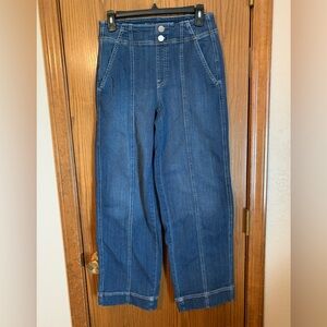 Chico’s Wide-Leg Pull On Women's Jeans - Dark Blue